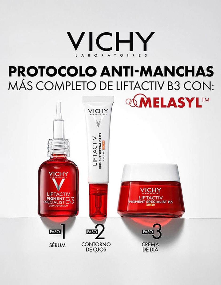 Crema para contorno de ojos recomendada para reducir manchas día y noche Vichy Liftactiv B3 Eyes Vichy todo tipo de piel 6