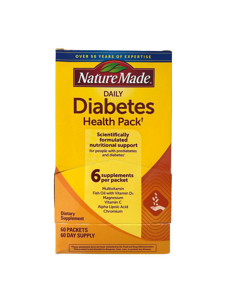 Vitaminas y minerales para la diabetes de 60 piezas