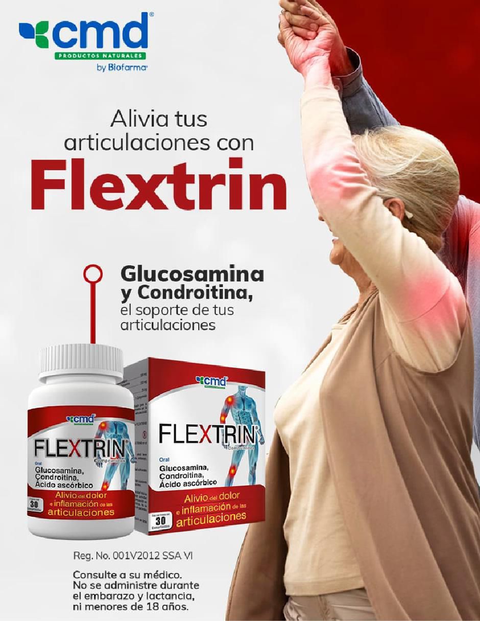 Tabletas para desinflamar y aliviar dolor intenso Flextrin 3
