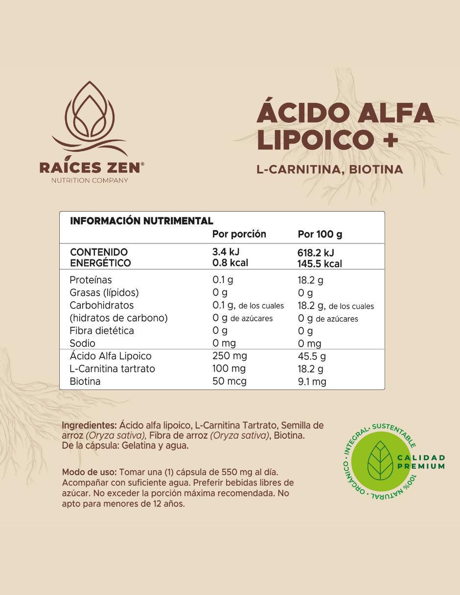 Acido Alfa Lipoico de 120 cápsulas 5