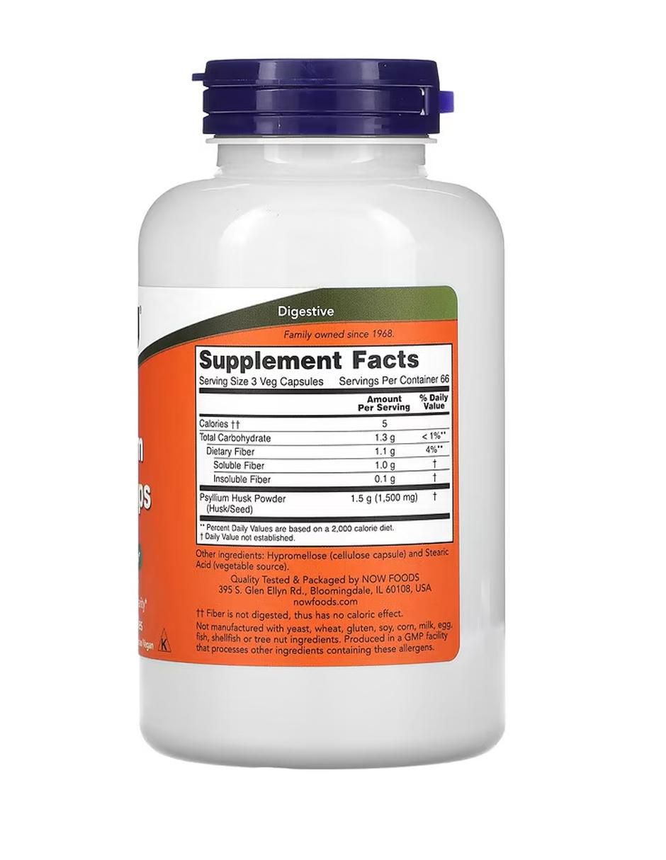 Cápsulas de Psilio con psyllium (plantago ovata) de 200 cápsulas 2