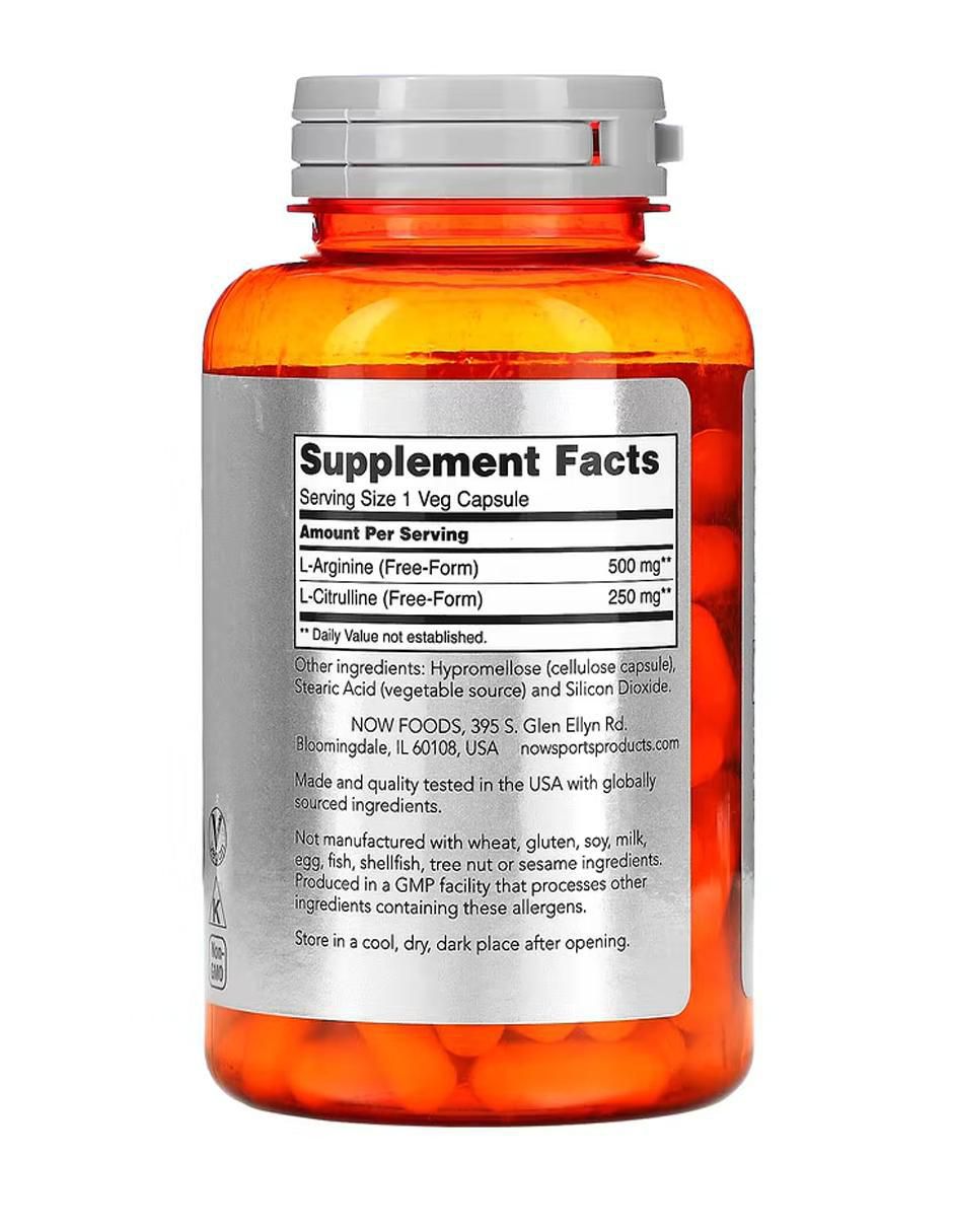 Sports, Arginina y Citrulina con arginina de 120 cápsulas 2