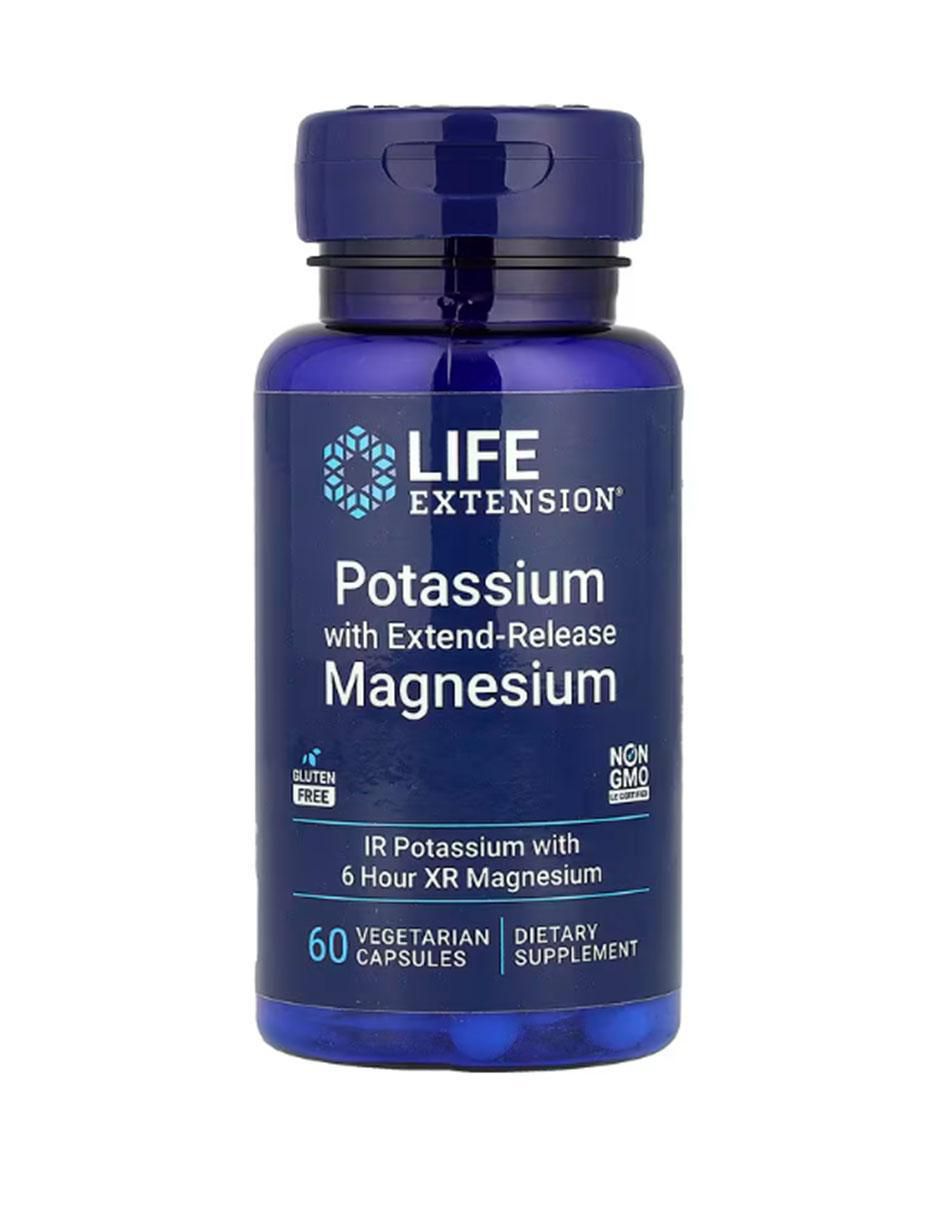 potasio con magnesio con vitaminas y minerales de 60 cápsulas