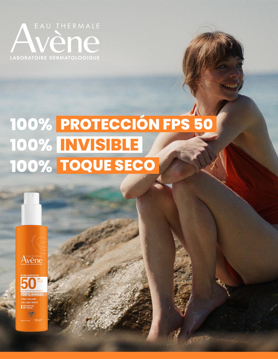 Protector solar FPS 50 Texture Innovation 100% invisible Eau Thermale 200 ml 3