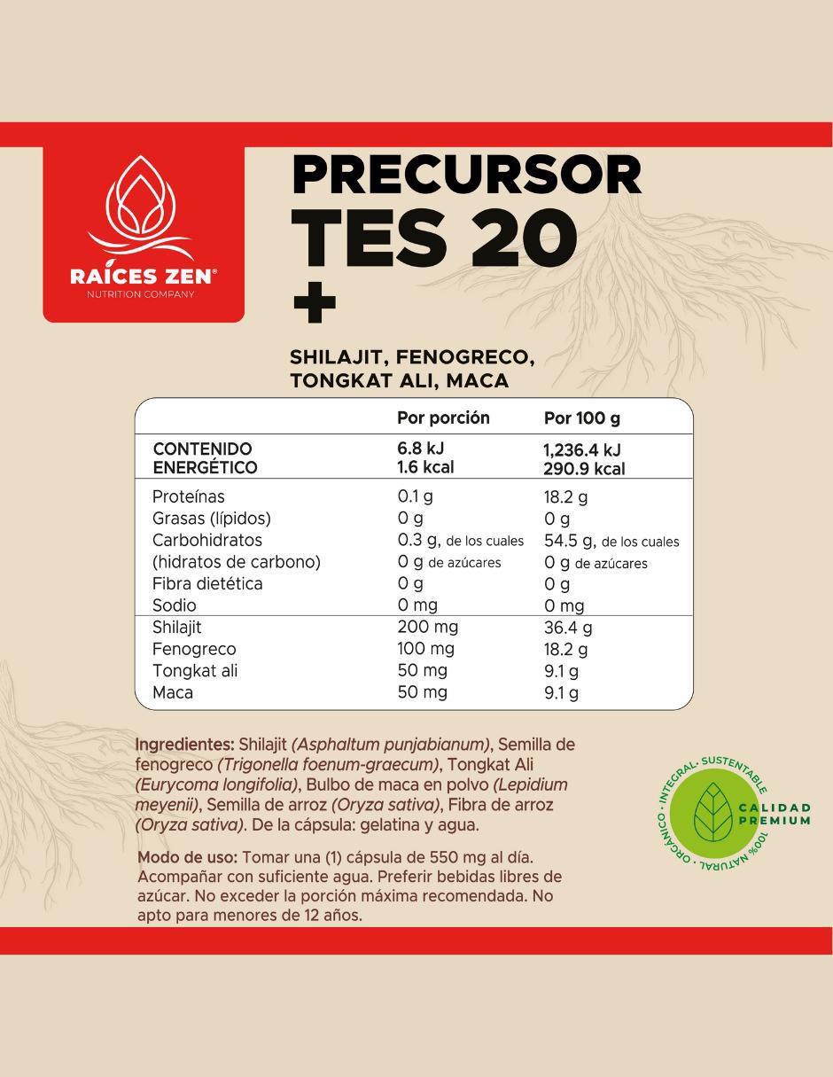 Tes 20+ Super Premium con maca de 120 cápsulas 5