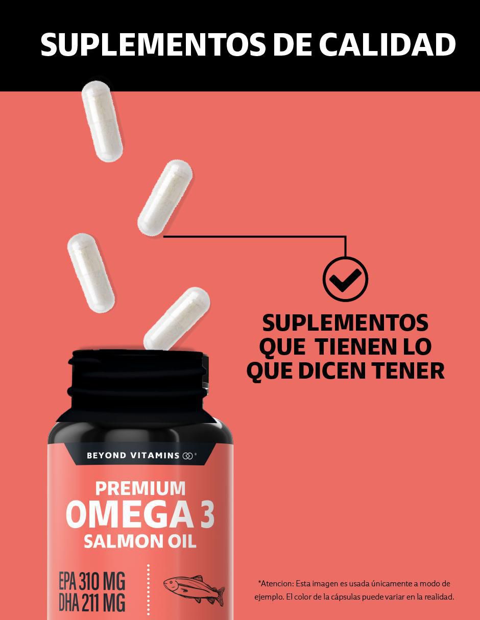 Omega 3 Salmon Oil Aceite de Pescado sabor natural de 60 cápsulas 3