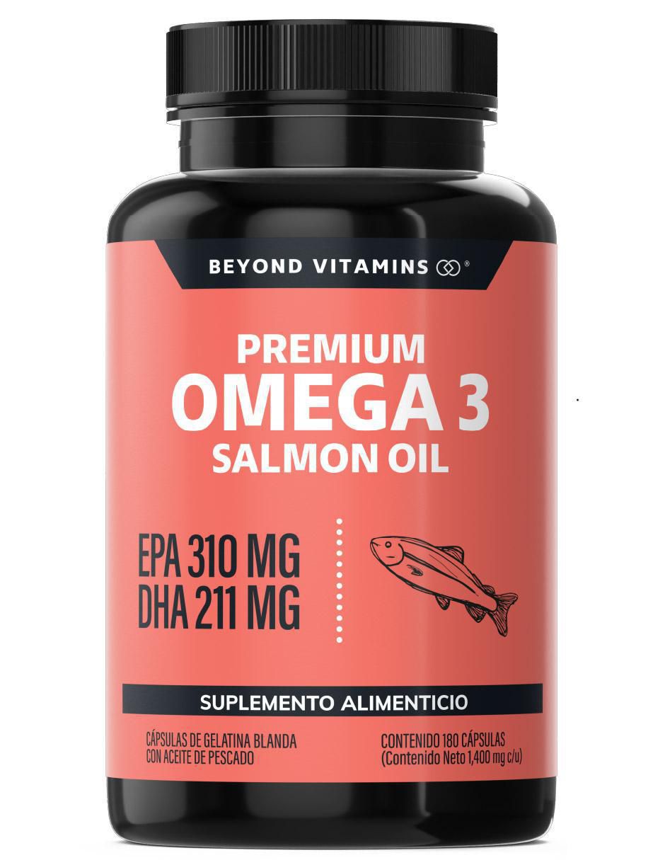 Omega 3 Salmon Oil sabor natural de 180 cápsulas Omega 3 Salmon Oil sabor natural de 180 cápsulas