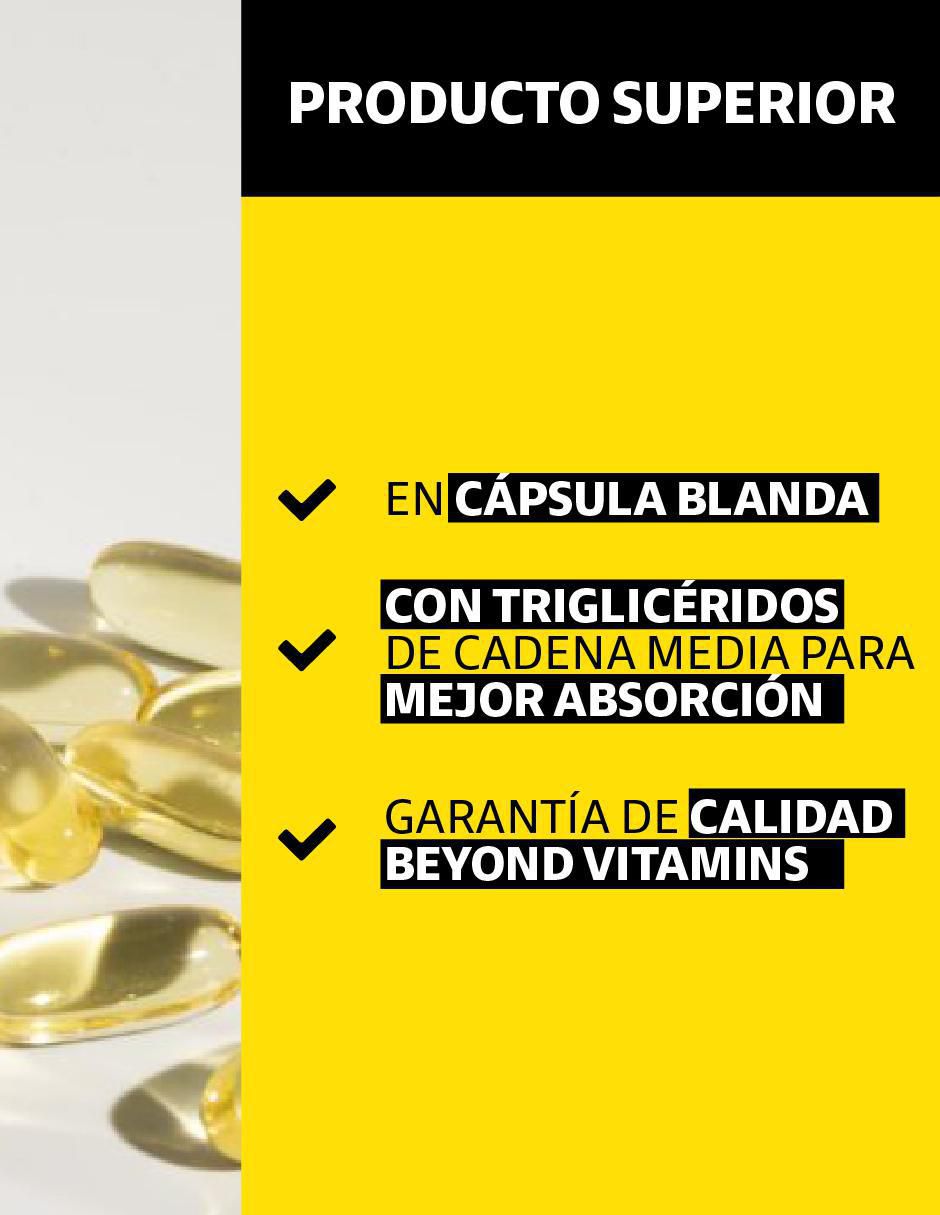 Vitamina D3 Vitamina K2 Aceite de Coco Soft Gel de 180 cápsulas 6