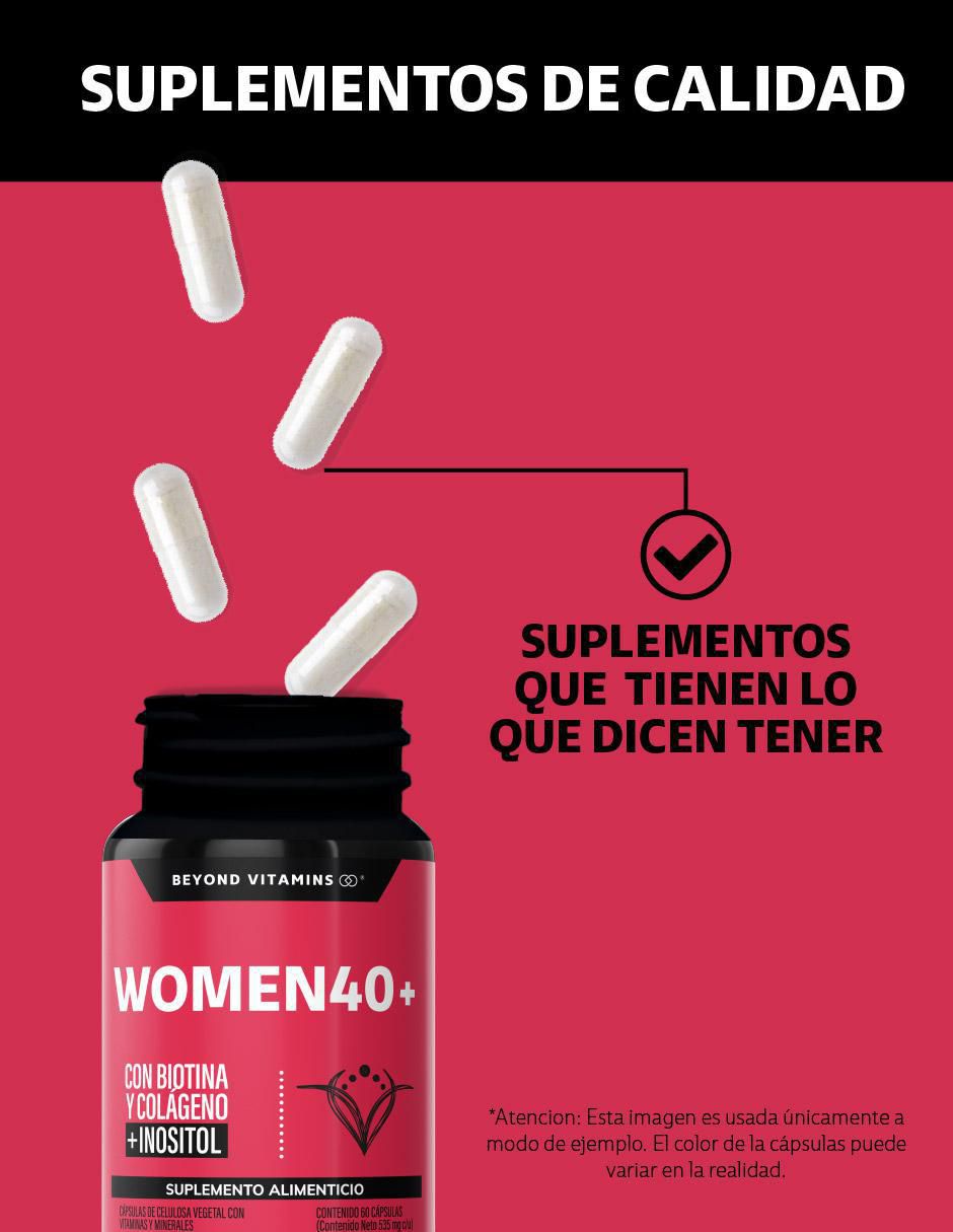 Women 40+ Biotina Colageno Inositol de 60 cápsulas 3