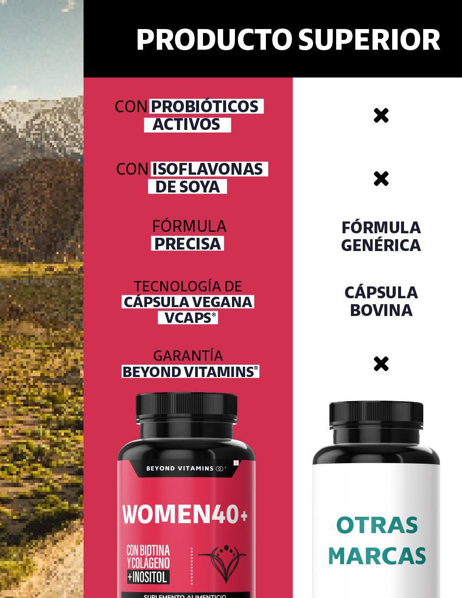 Women 40+ Biotina Colageno Inositol de 60 cápsulas 6