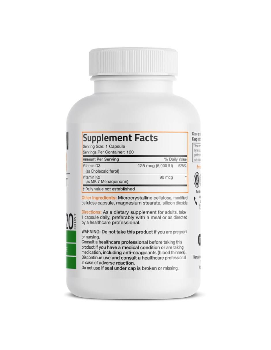 Vitamina D3 y K2 suplemento alimenticio cápsulas 2