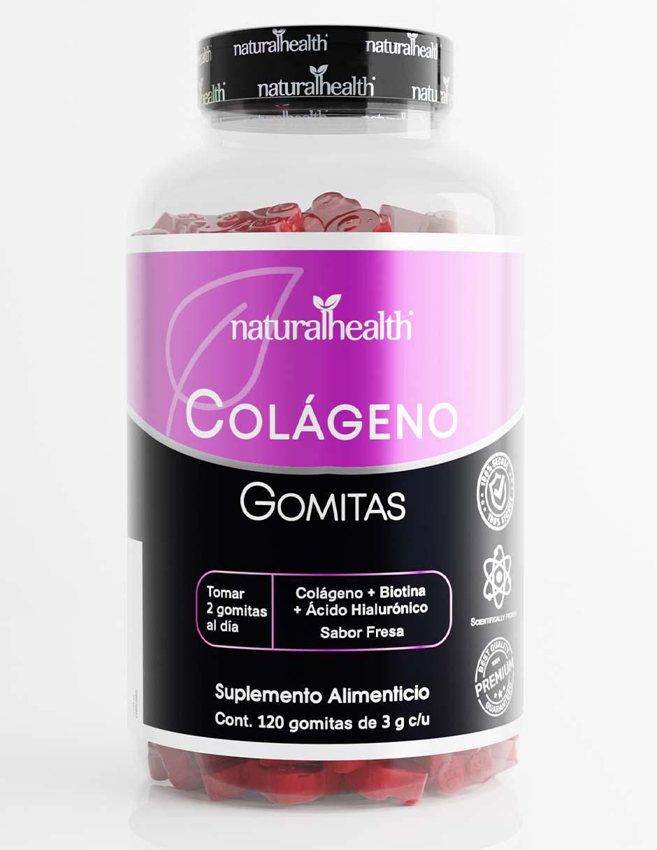 Gomitas de Colágeno, Biotina y Ácido Hialurónico Natural Health sabor fresa de 360 g Gomitas de Colágeno, Biotina y Ácido Hialurónico Natural Health sabor fresa de 360 g