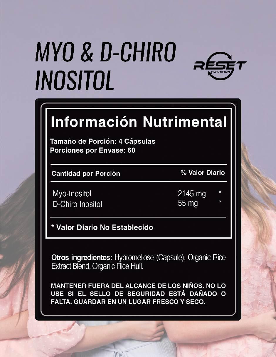 Myo & D-Chiro Inositol 40:1 – Equilibrio Hormonal, SOP y Bienestar Reproductivo Femenino Reset Nutrition 2