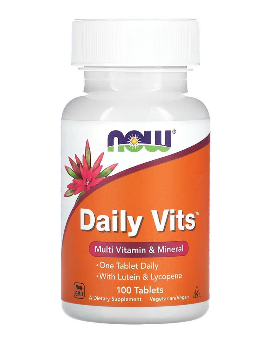 Daily Vits, Suplemento multivitamínico y mineral con vitaminas y minerales de 100 tabletas Daily Vits, Suplemento multivitamínico y mineral con vitaminas y minerales de 100 tabletas