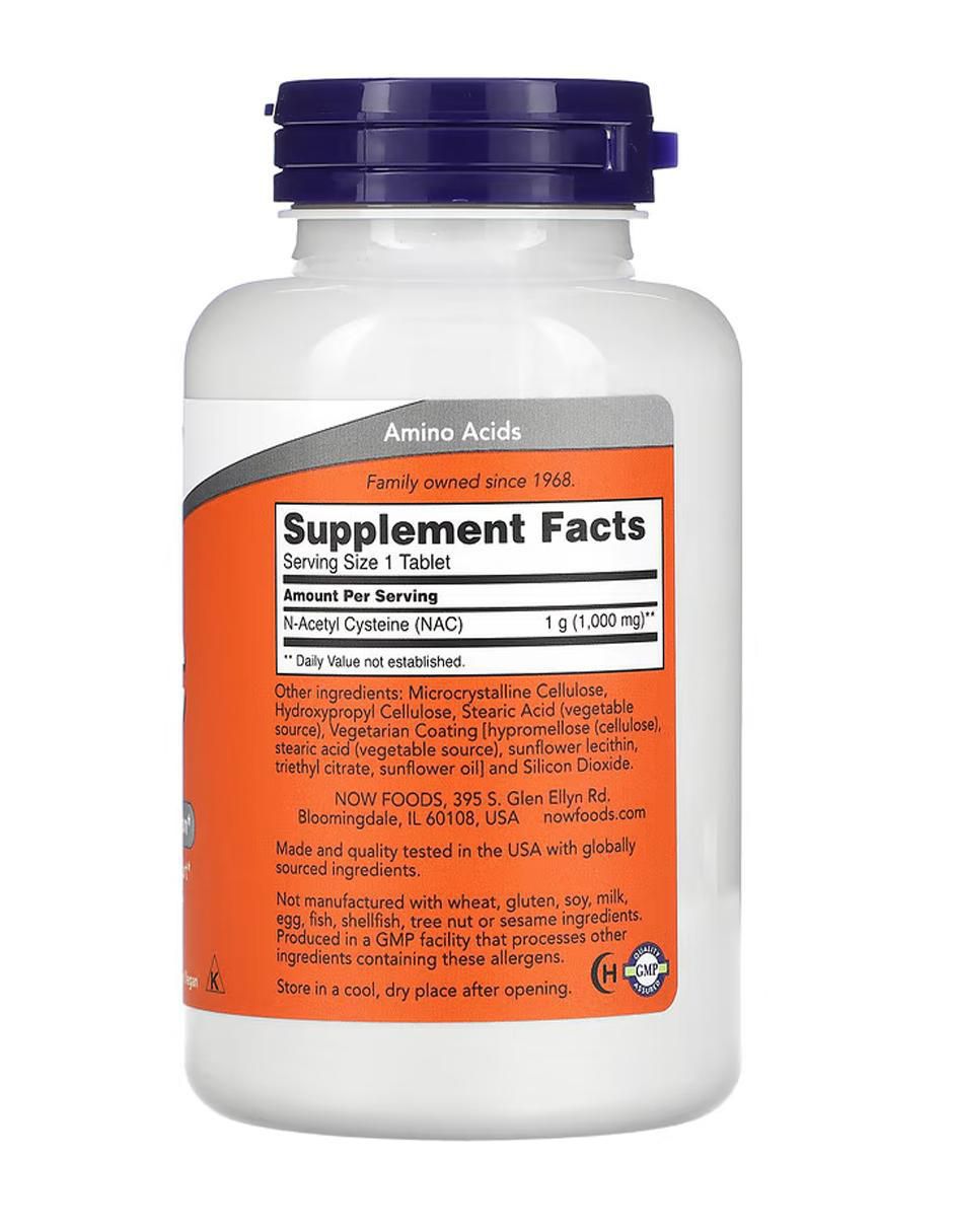 NAC, 1000 mg con n-acetyl cysteine de 120 tabletas 2