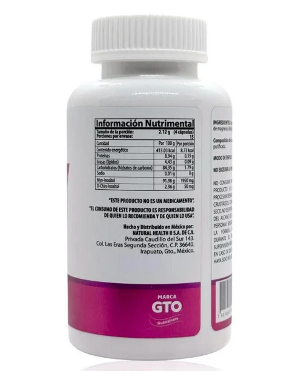 Myo D Chiro Inositol Natural Health de 60 cápsulas 2