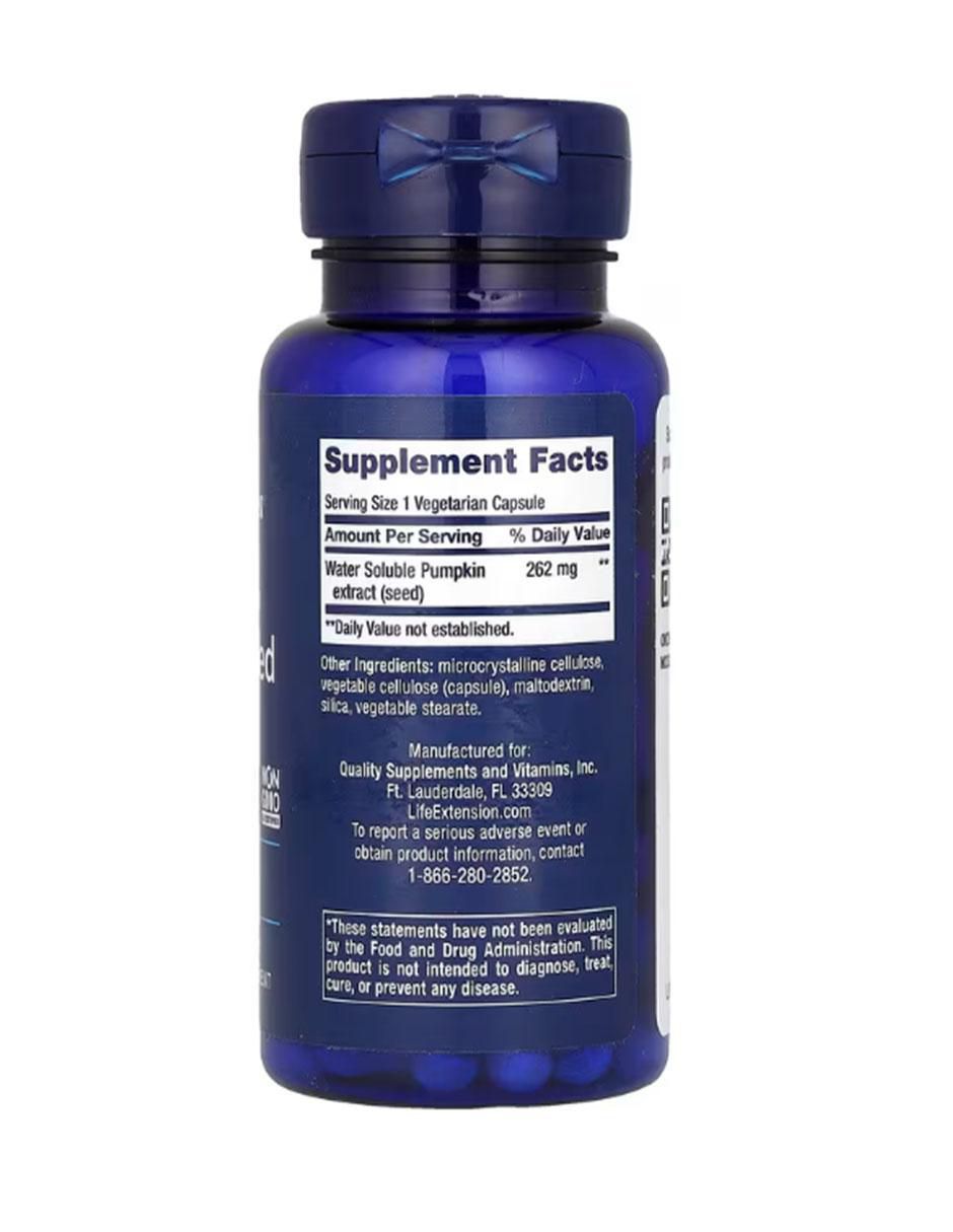 Pumpkin Seed Extract con vitaminas y minerales de 60 cápsulas 2