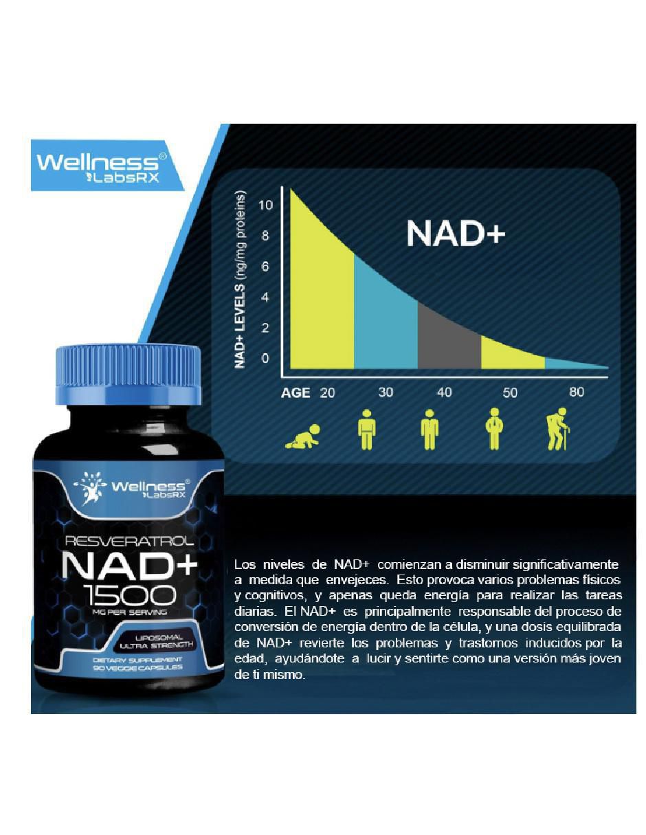 Liposomal Nad y Resveratrol con nad+ (nicotinamide adenine dinucleotide) de 90 cápsulas 5