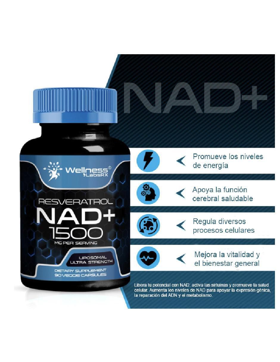 Liposomal Nad y Resveratrol con nad+ (nicotinamide adenine dinucleotide) de 90 cápsulas 6