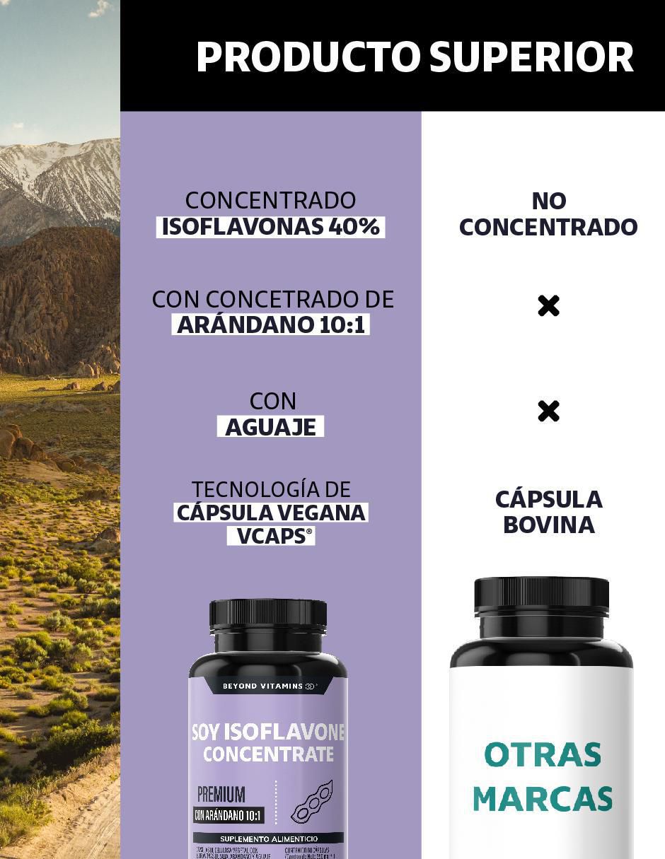 Soy Isoflavone Concentrate Isoflavonas Arándano Aguaje de 60 cápsulas 4