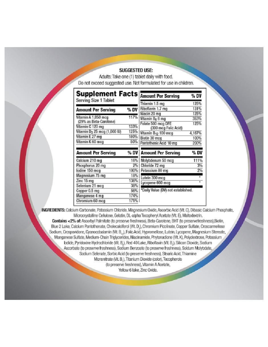 Multivitamínico suplemento alimenticio tabletas para hombre 4