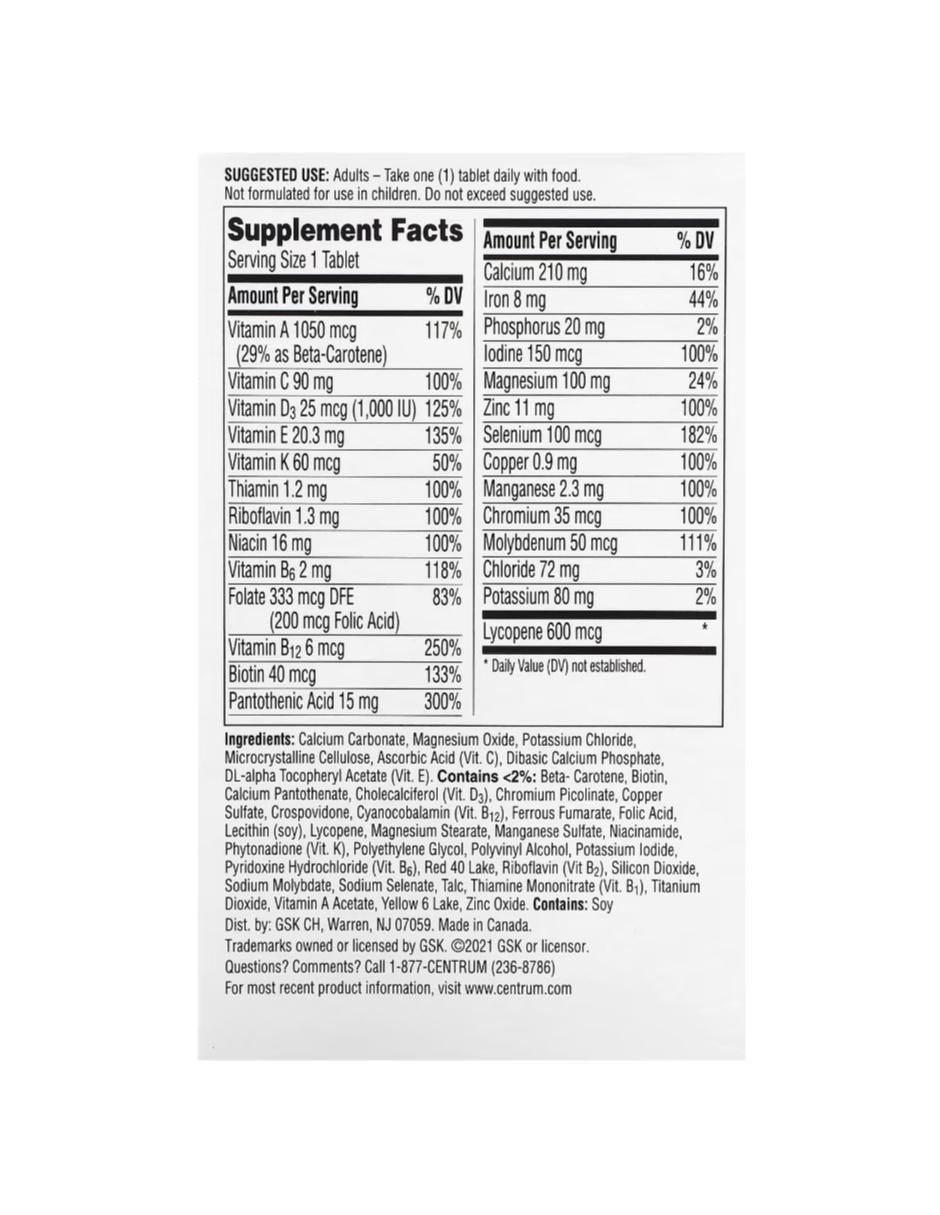 Multivitamínico suplemento alimenticio tabletas para hombre 4