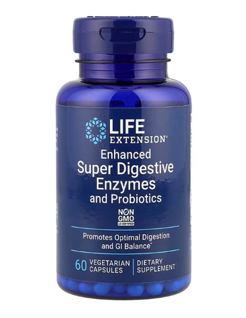Super enzimas con enzimas digestivas y probióticos de 60 cápsulas Super enzimas con enzimas digestivas y probióticos de 60 cápsulas