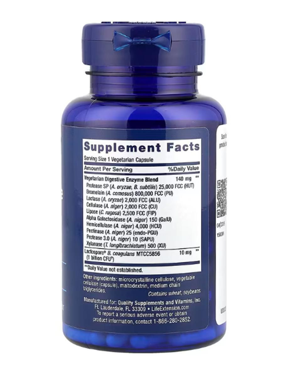 Super enzimas con enzimas digestivas y probióticos de 60 cápsulas 2