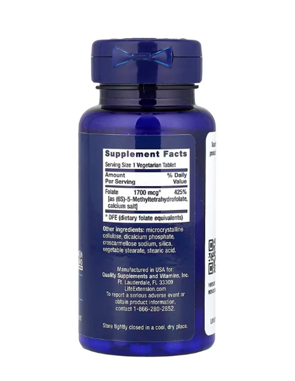 Folato con vitaminas y minerales de 100 cápsulas 2