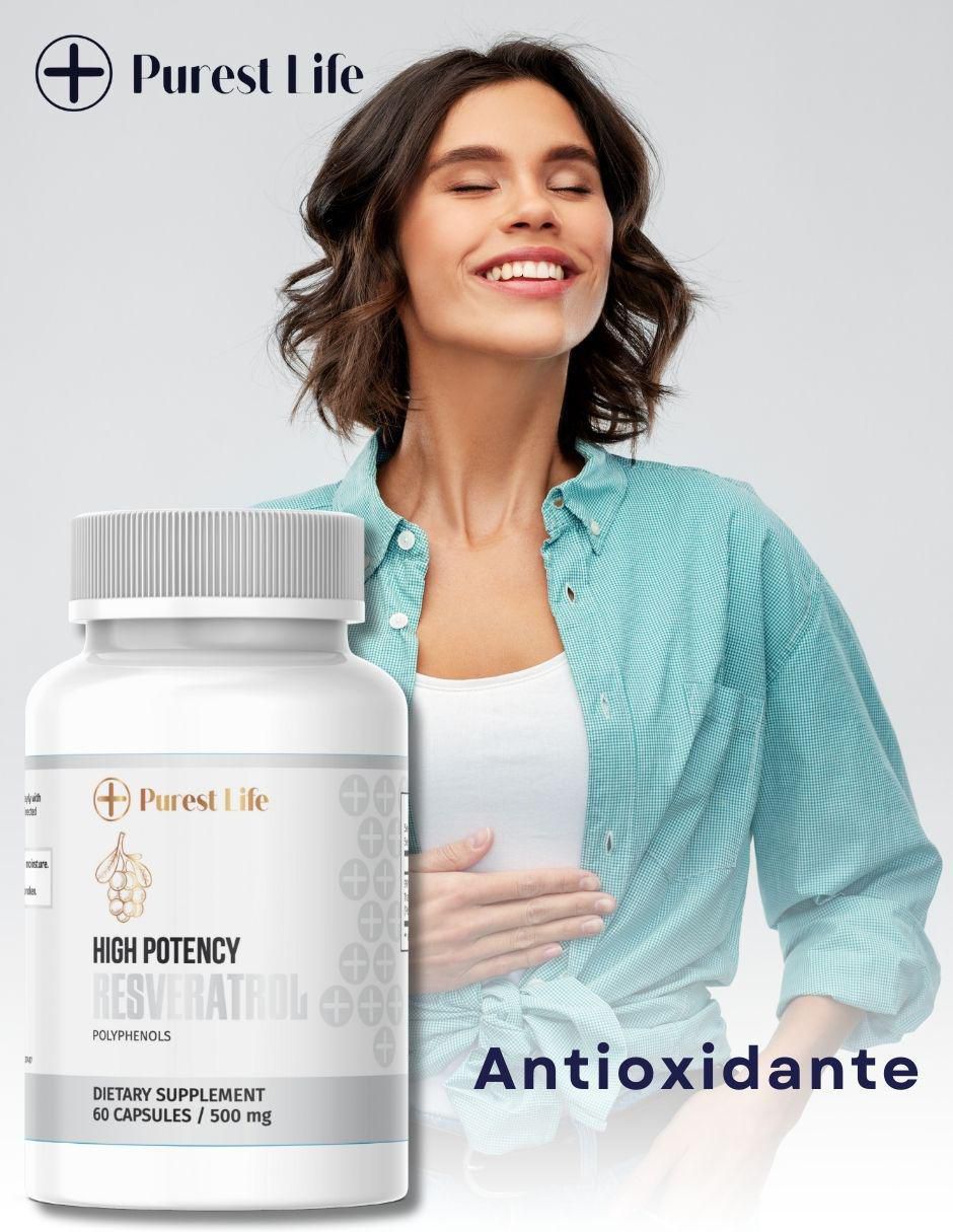 Resveratrol sabor natural de 60 cápsulas 4