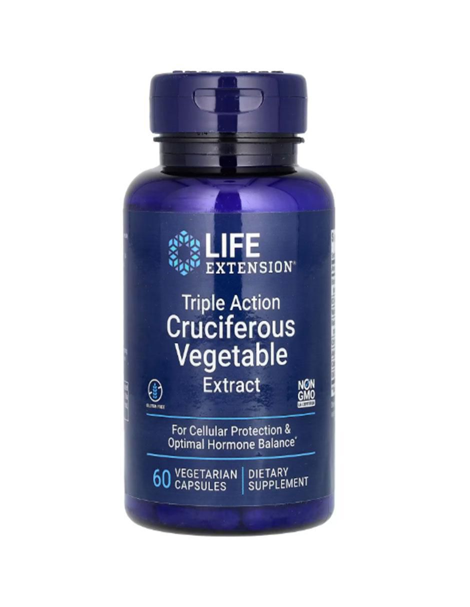 Crucíferas de Triple Acción con vitaminas y minerales de 60 cápsulas