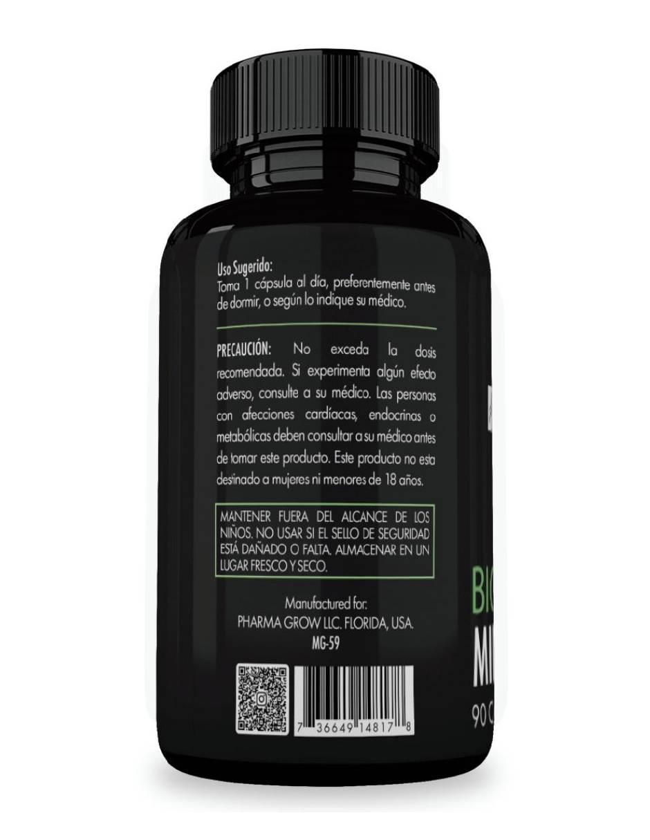 Minoxidil 2.5% + biotina 2.5% – suplemento oral para crecimiento, fortalecimiento y anticaída del cabello de 90 cápsulas 3