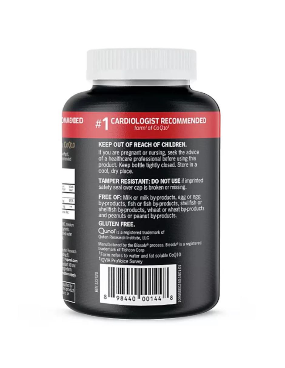 Ultra CoQ10 Qunol de 150 cápsulas 2