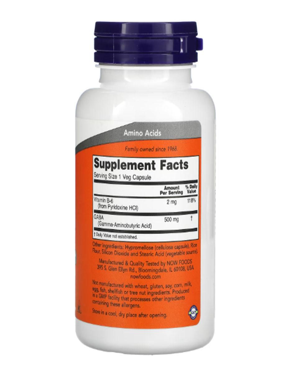 Gaba con vitamina B-6 con gaba de 100 cápsulas 2