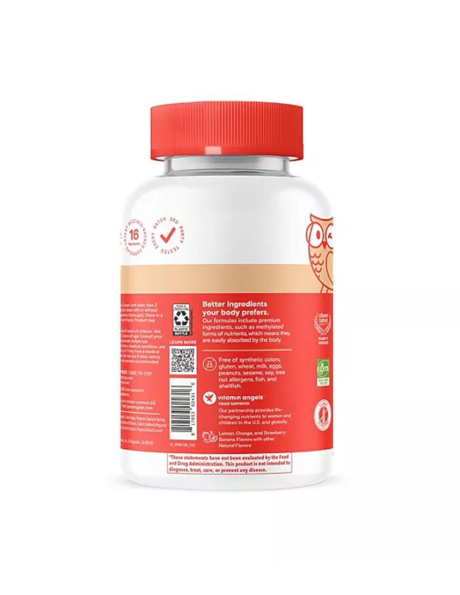 Gomitas multivitamínicas Kids Plus Multi & Omegas sabor frutal de 100 gomitas 2