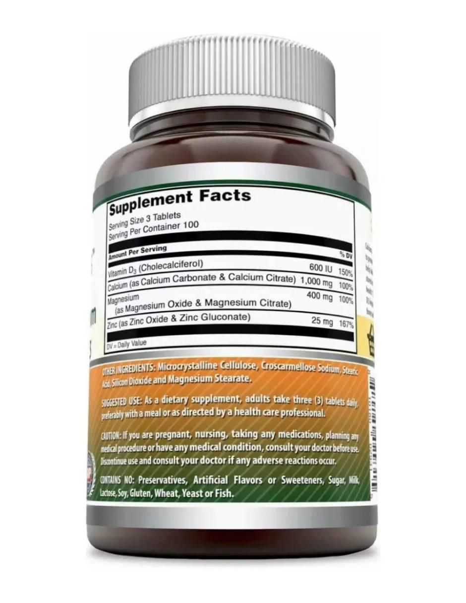 Amazing Formulas Cal Mag Zinc + Vitamina D3 de 300 cápsulas 3