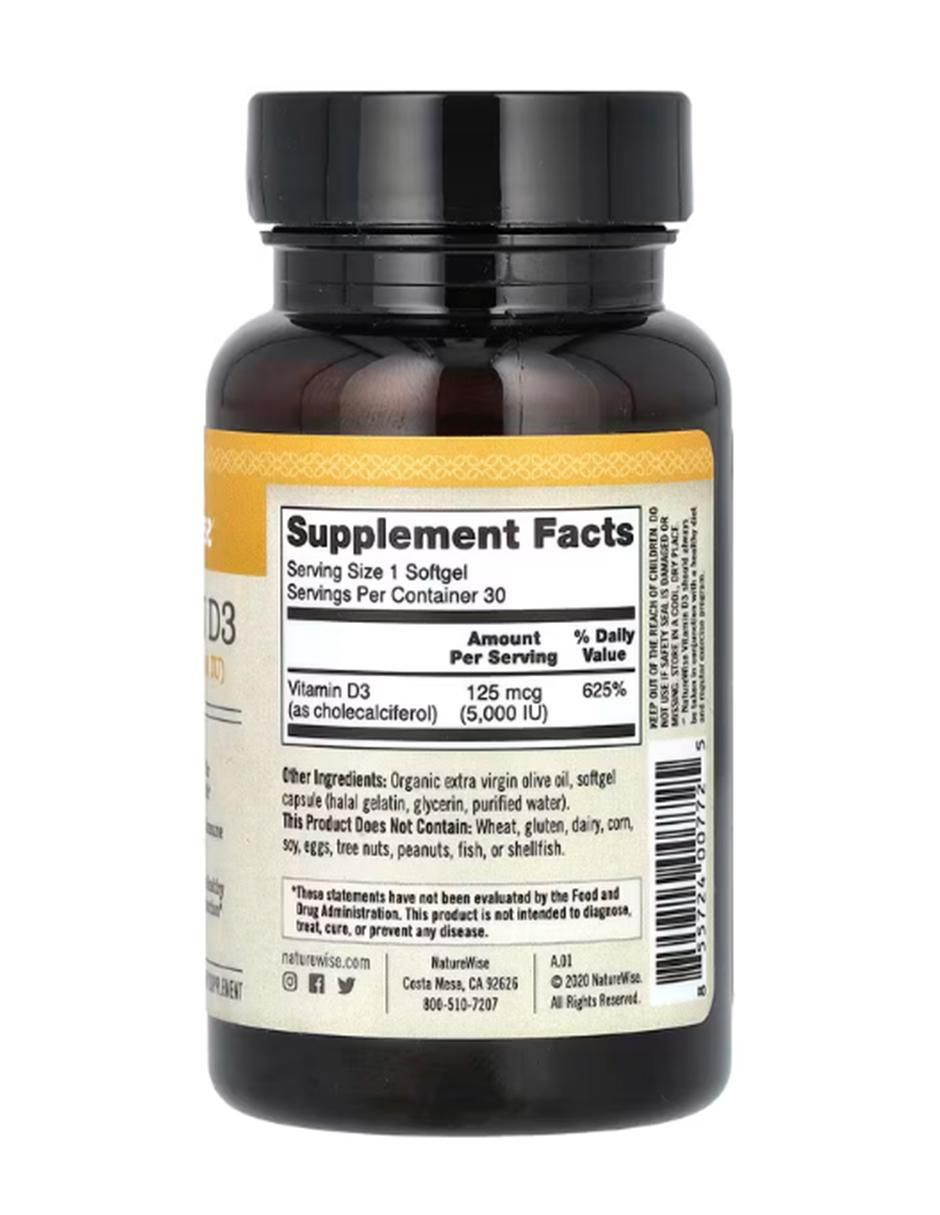 Vitamina D3 de 30 cápsulas 2