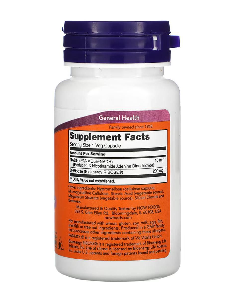 NADH, 10 mg con nad+ (nicotinamide adenine dinucleotide) de 60 cápsulas 2