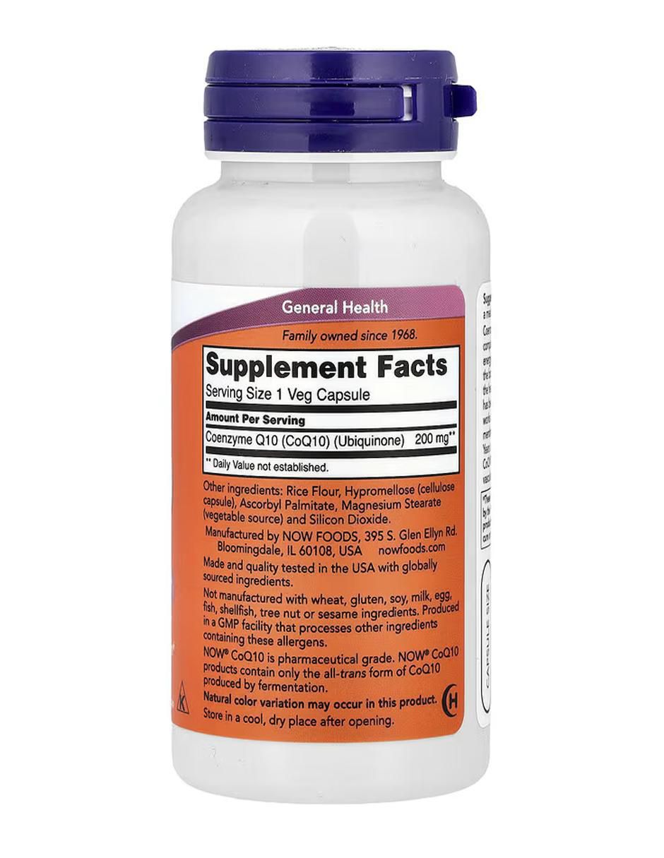 CoQ10, 200 mg, vegetales con coQ10 de 60 cápsulas 2