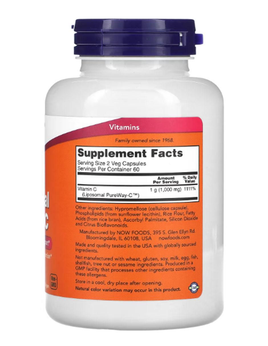 Vitamina C Liposomal de 120 cápsulas 2