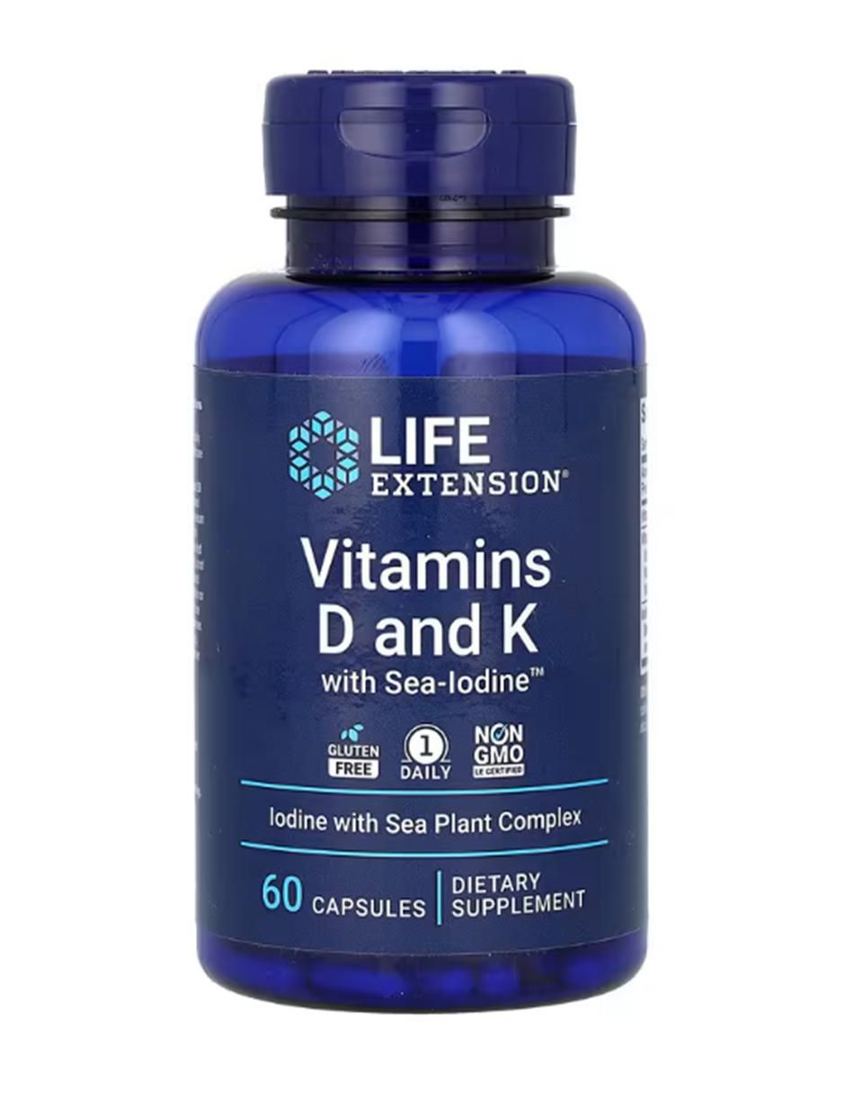 Vitamina D y K de 60 cápsulas