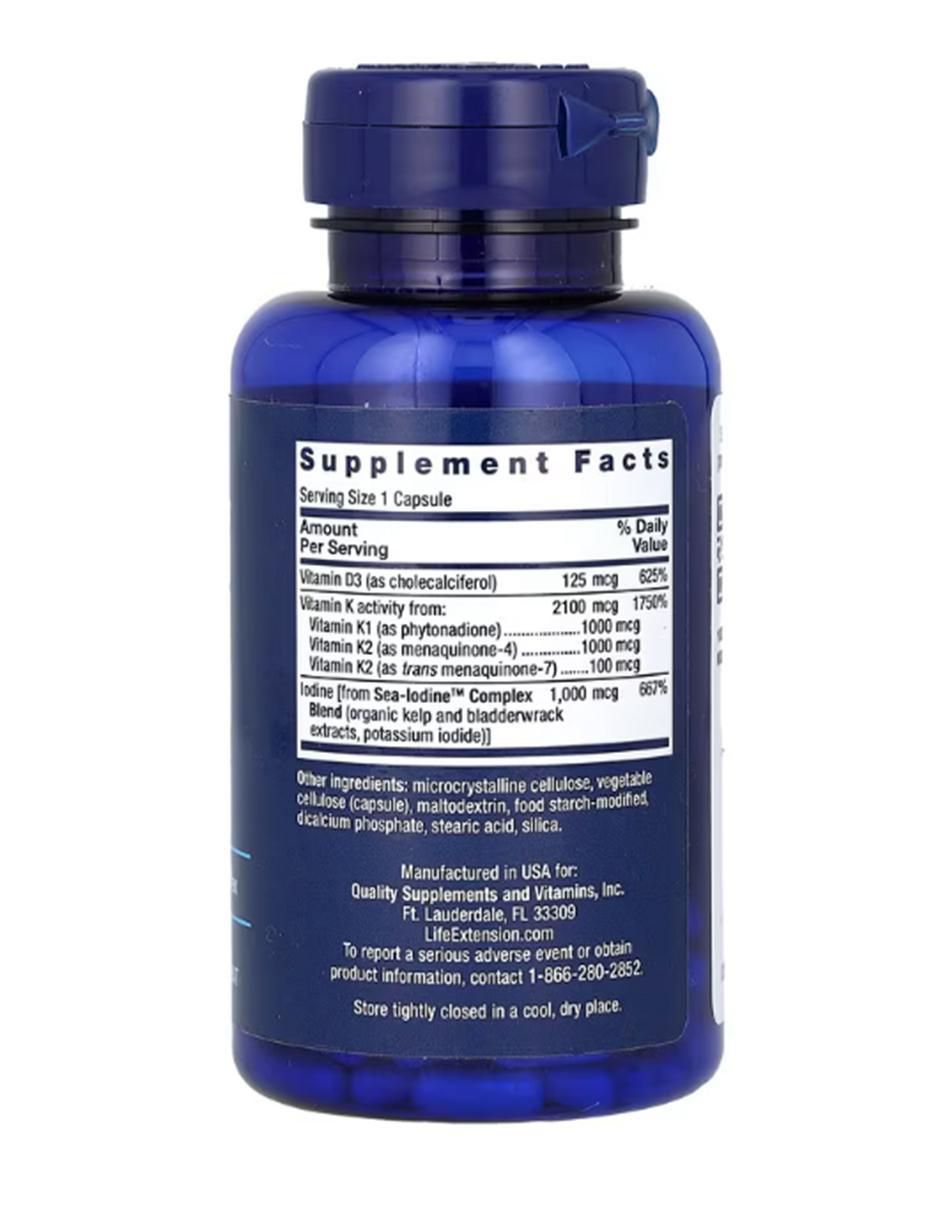 Vitamina D y K de 60 cápsulas 2