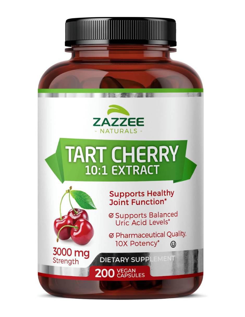 Tart Cherry 3000 mg – Salud Articular, Antiinflamatorio Natural y Recuperación Muscular Zazzee de 200 cápsulas