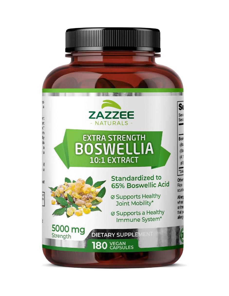 Naturals Boswellia Serrata Extra Strength 5000 mg – Salud Articular, Flexibilidad y Alivio del Malestar Articular Zazzee con boswellia serrata y celulosa vegetal de 180 cápsulas Naturals Boswellia Serrata Extra Strength 5000 mg – Salud Articular, Flexibilidad y Alivio del Malestar Articular Zazzee con boswellia serrata y celulosa vegetal de 180 cápsulas