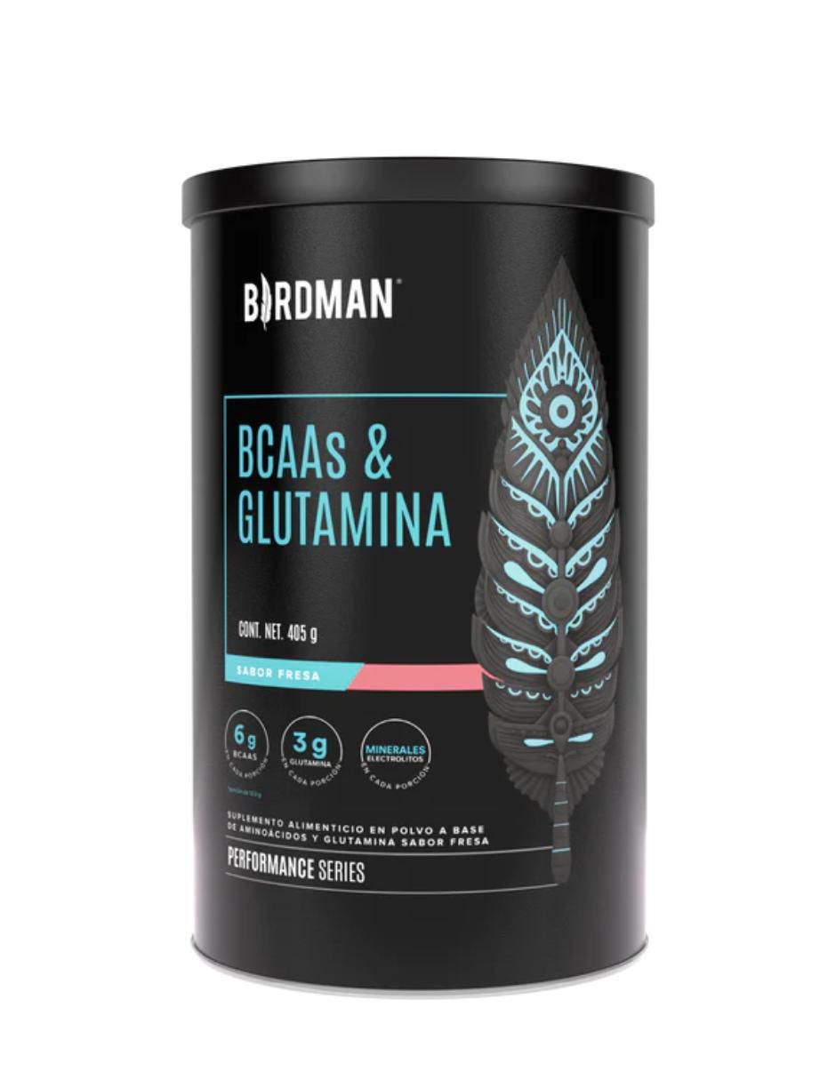 BCAAs & Glutamina Fresa Birdman sabor fresa de 405 g BCAAs & Glutamina Fresa Birdman sabor fresa de 405 g
