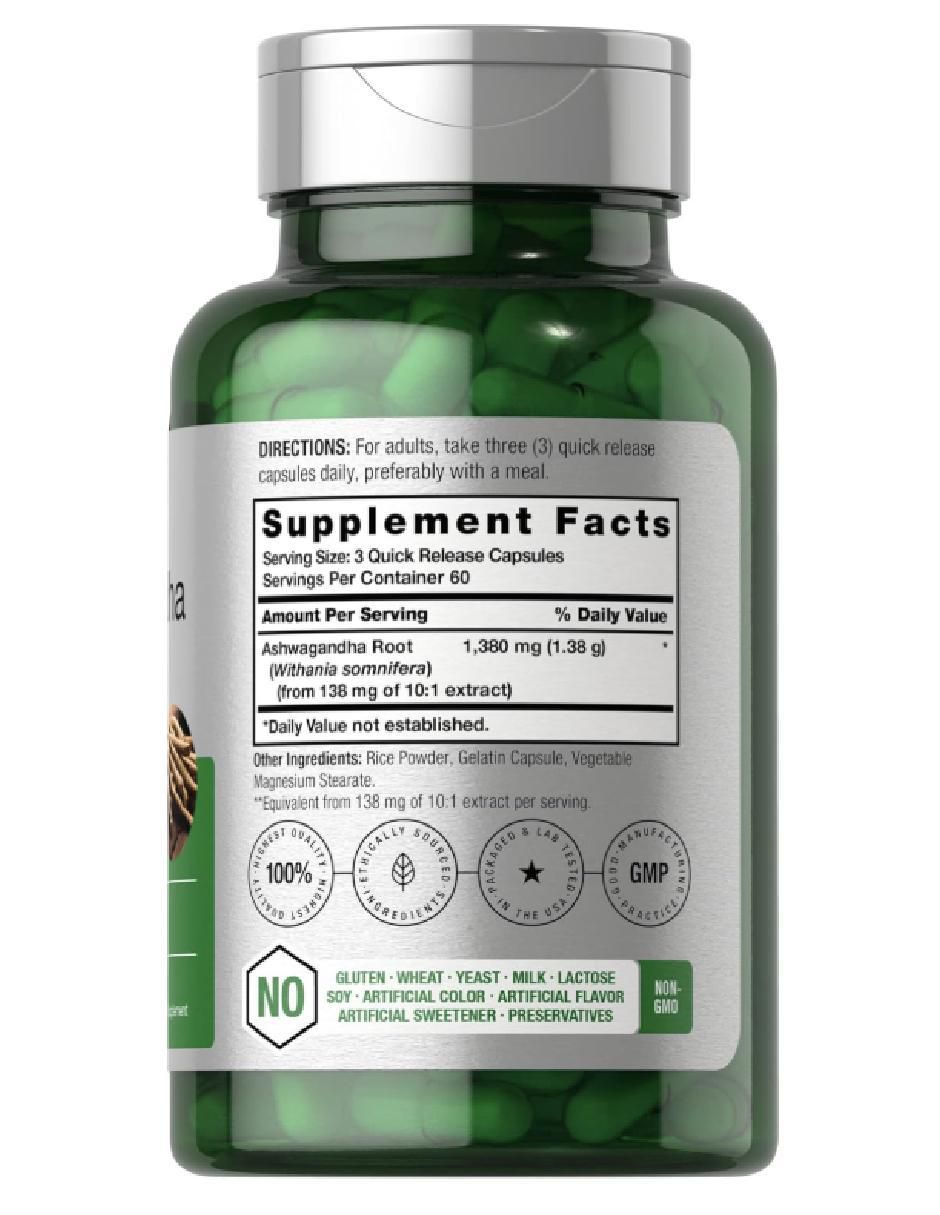 ASHWAGANDHA 180 CÁP Horbaach con ashwagandha de 180 cápsulas 2