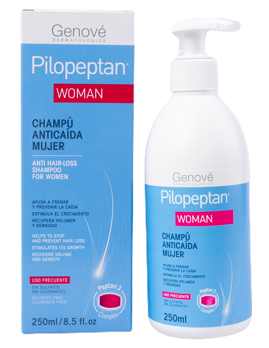 Shampoo anticaída para cabello Woman Shampoo Pilopeptan 250 ml 3