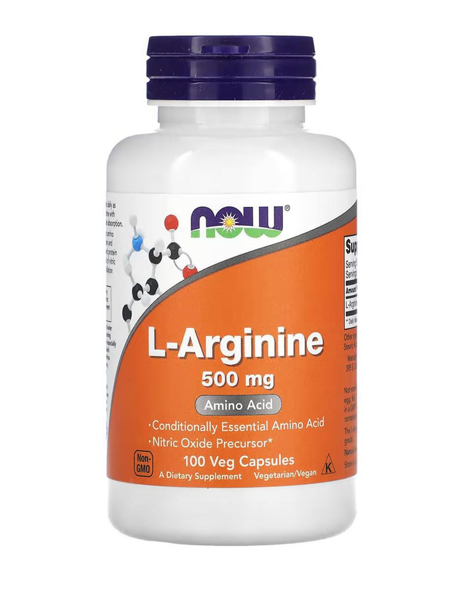 L-arginina, 500 mg, vegetales con arginina de 100 cápsulas L-arginina, 500 mg, vegetales con arginina de 100 cápsulas