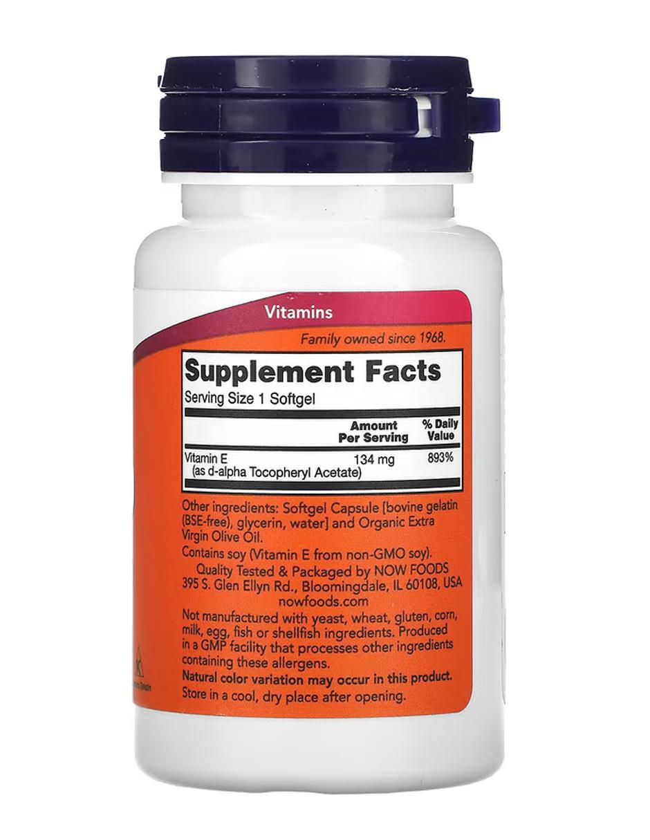 Vitamina E-200, 134 mg (200 UI), blandas de 100 cápsulas 2