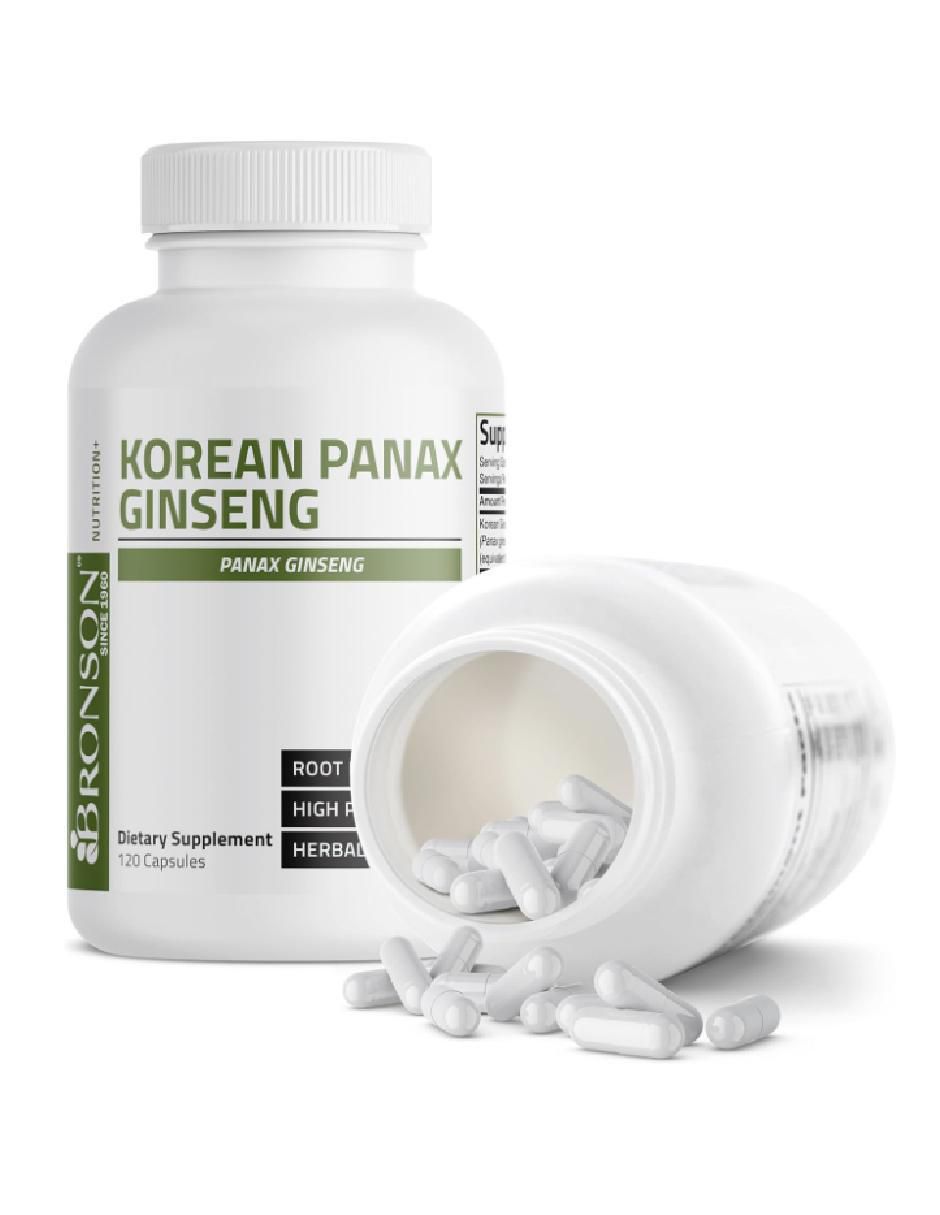 KOREAN PANAX GINSENG Bronson con ginseng de 120 cápsulas 4